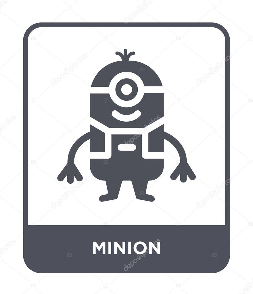 Minion icon in trendy design style. minion icon isolated on white background. minion vector icon simple and modern flat symbol.