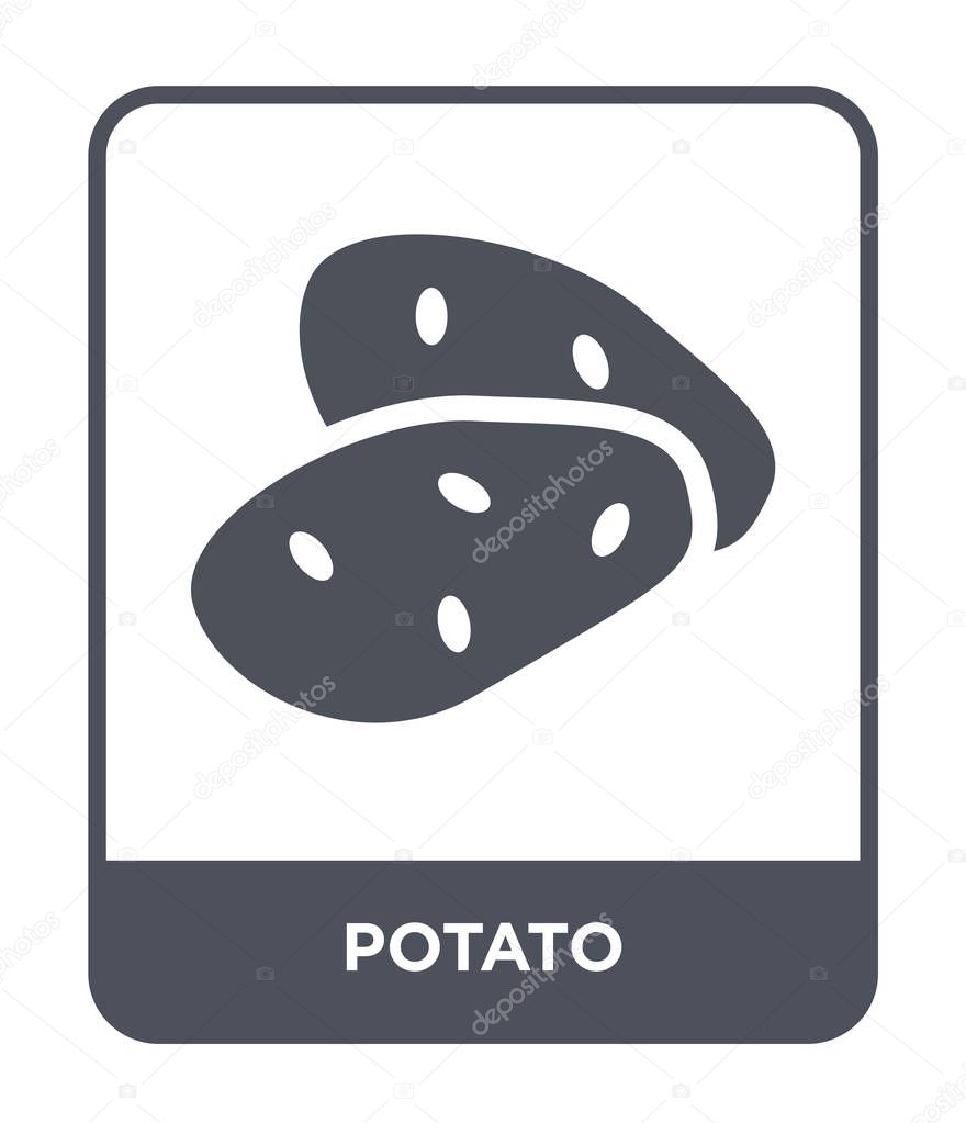 Potato icon in trendy design style. potato icon isolated on white background. potato vector icon simple and modern flat symbol.