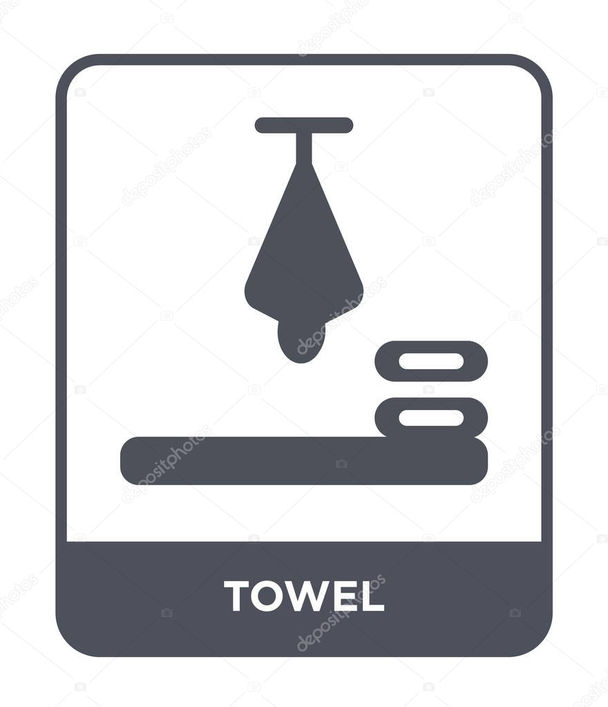 towel icon in trendy design style. towel icon isolated on white background. towel vector icon simple and modern flat symbol for web site, mobile, logo, app, UI. towel icon vector illustration, EPS10.