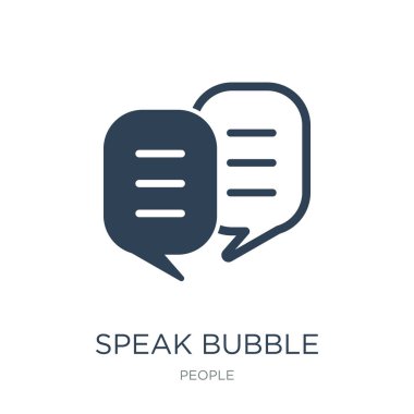 kabarcık simge vektör beyaz arka plan üzerinde konuşmak, kabarcık trendy dolu simgeler insanlar koleksiyonundan konuşmak, kabarcık vektör çizim speak