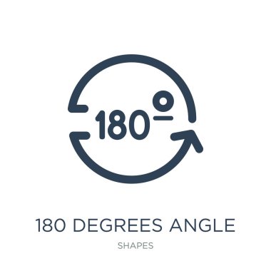 180 derece açı simge vektör beyaz arka plan üzerinde 180 derece trendy dolu simgeler koleksiyon şekiller, 180 derece açı vektör çizim açı