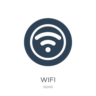 WiFi simge vektör beyaz arka plan üzerinde wifi trendy simgeler işaretleri Collection, wifi vektör çizim dolu.