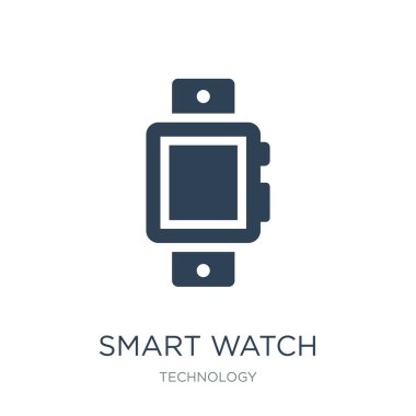 akıllı izle simge vektör beyaz arka plan üzerinde akıllı izle trendy simgeler teknoloji Collection, akıllı izle vektör çizim dolu.