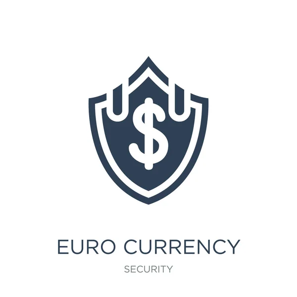 Euró Pénznem Biztonsági Pajzs Ikon Vektor Fehér Háttér Euro Valuta — Stock Vector