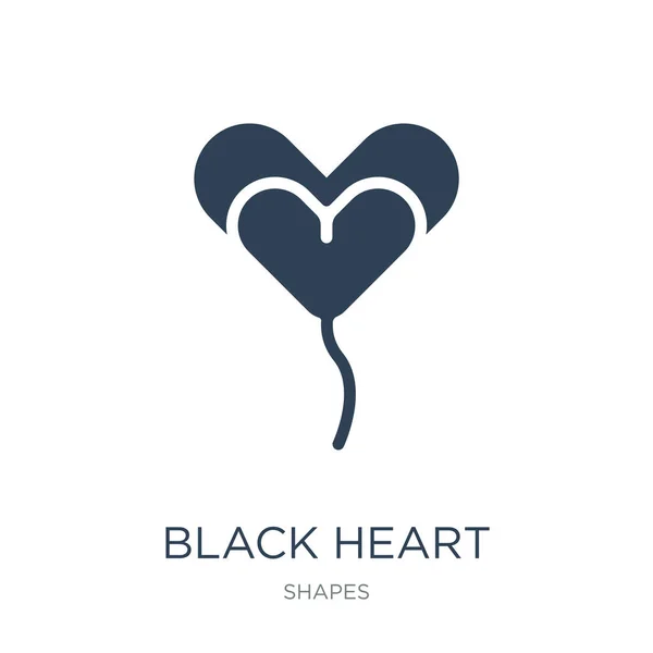 Διάνυσμα Εικονίδιο Καρδιά Μαύρη Άσπρο Φόντο Μοντέρνα Μαύρη Καρδιά Γεμάτη — Διανυσματικό Αρχείο