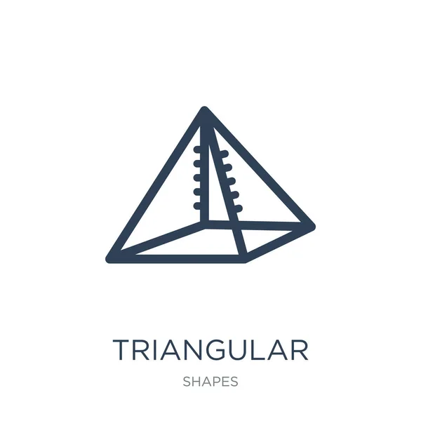 Pyramide Triangulaire Forme Volumétrique Icône Vecteur Sur Fond Blanc Pyramide — Image vectorielle