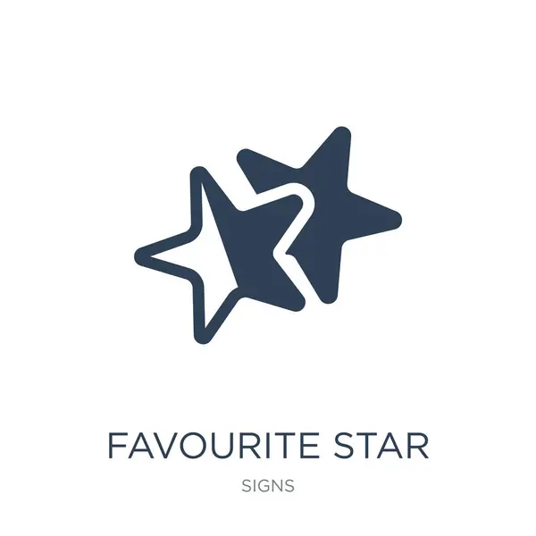 Vector Icono Estrella Favorito Sobre Fondo Blanco Favoritos Iconos Llenos — Vector de stock