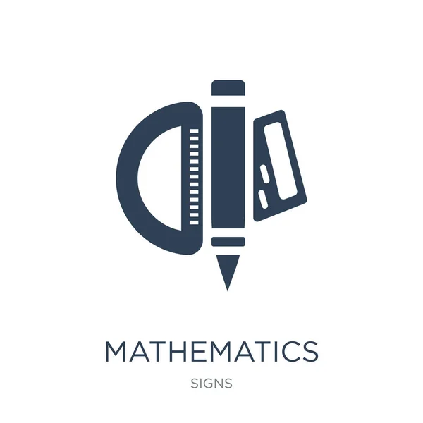 Mathematik Icon Vektor Auf Weißem Hintergrund Mathematik Trendy Gefüllte Icons — Stockvektor