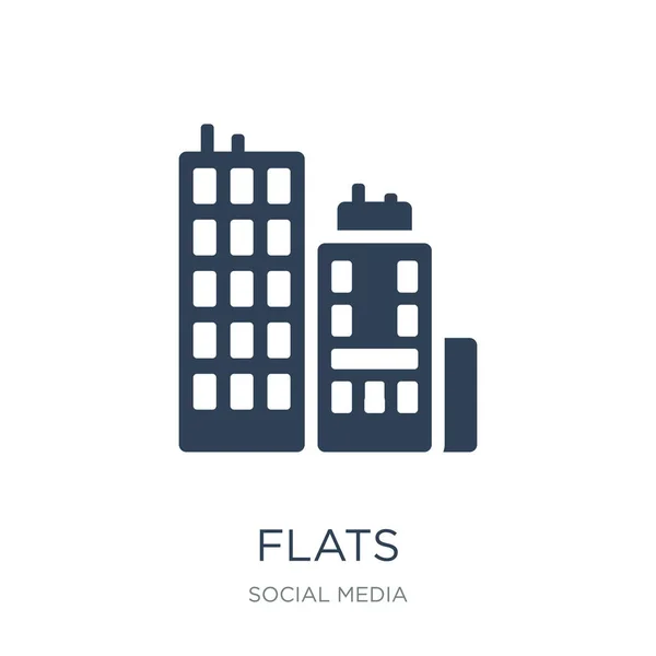 Flats Icon Vektor Auf Weißem Hintergrund Flats Trendy Gefüllte Icons — Stockvektor