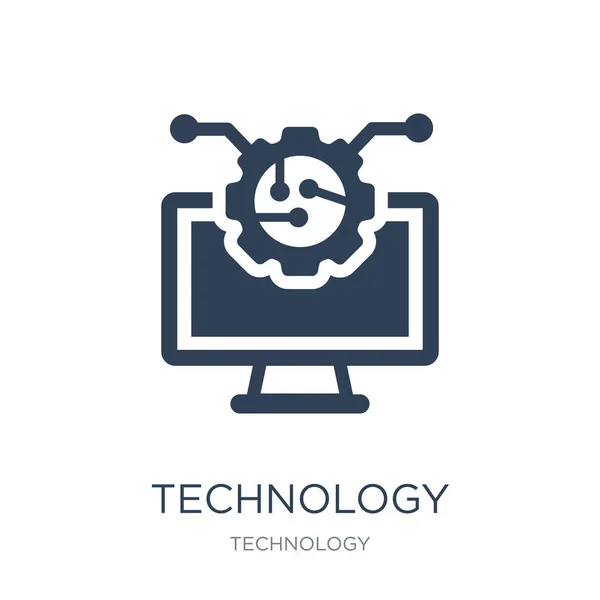 Technologie Icon Vektor Auf Weißem Hintergrund Technologie Trendy Gefüllte Icons — Stockvektor