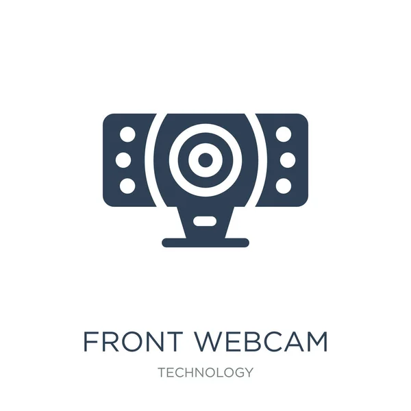 Vorne Webcam Icon Vektor Auf Weißem Hintergrund Vorne Webcam Trendy — Stockvektor