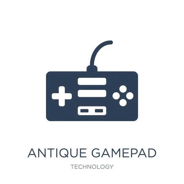 Vector Icono Gamepad Antiguo Sobre Fondo Blanco Iconos Llenos Moda — Vector de stock