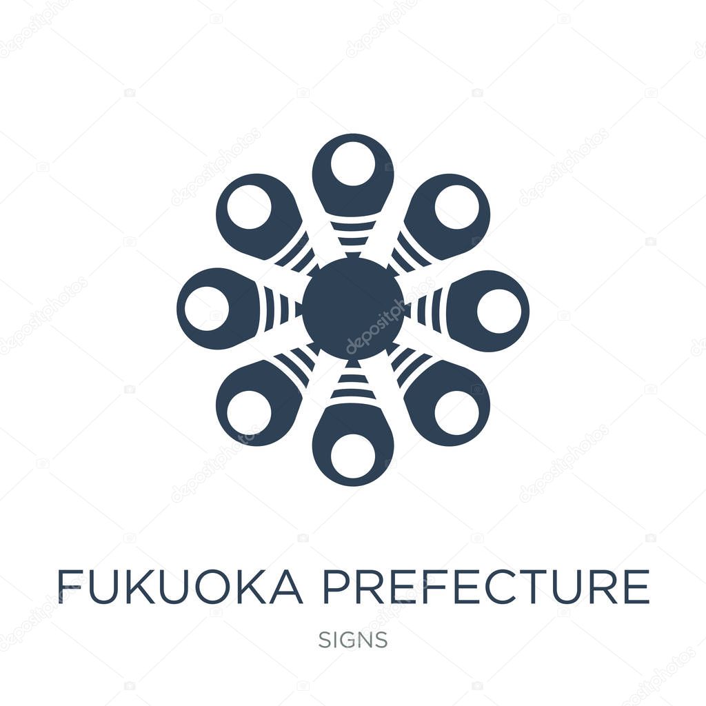 Fukuoka prefecture icon vector on white background, fukuoka prefecture trendy filled icons from Signs collection, fukuoka prefecture vector illustration