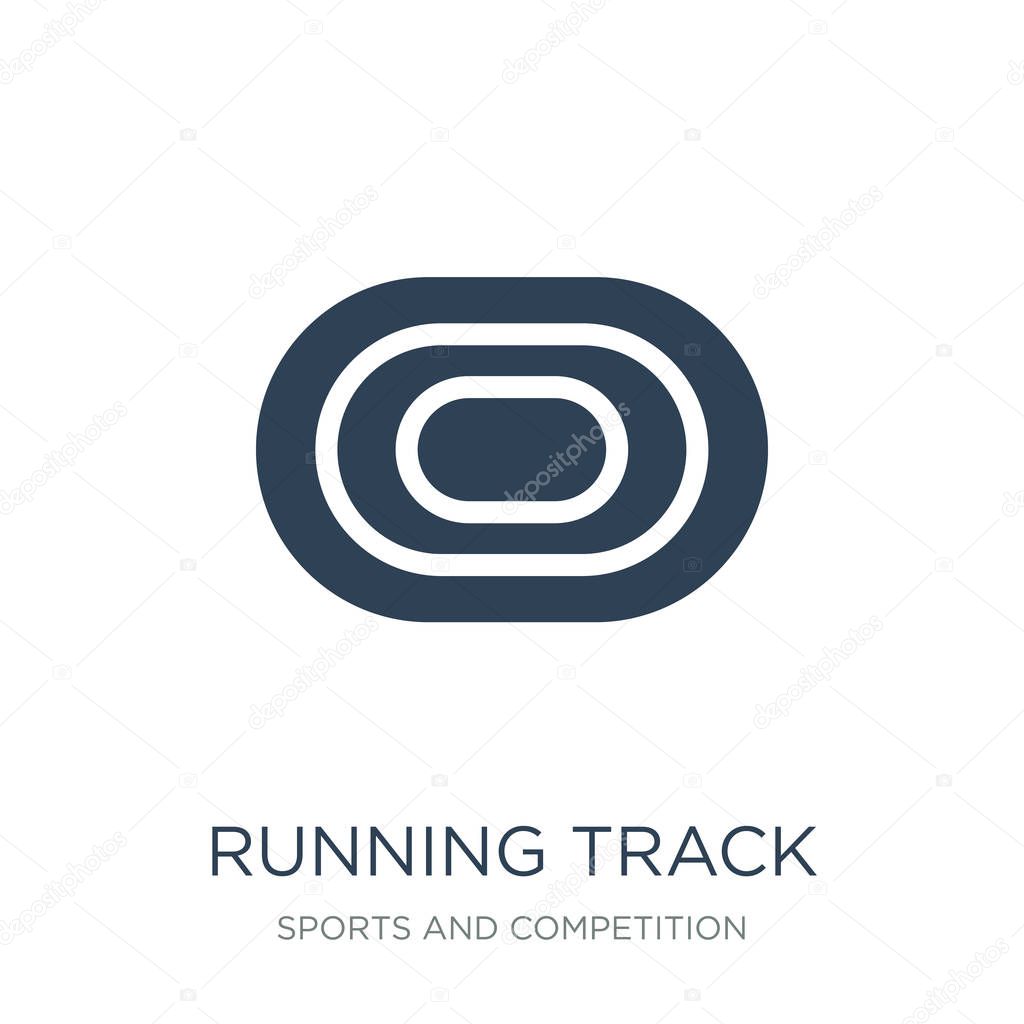 Running track icon vector on white background, running track trendy filled icons from Sports and competition collection, running track vector illustration