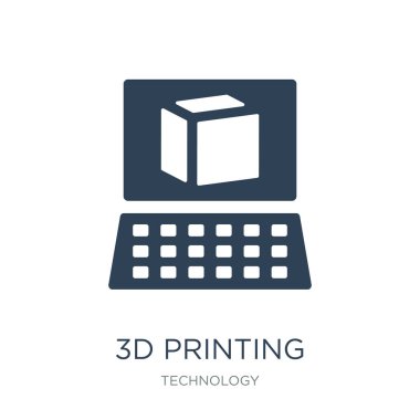 Beyaz arka plan üzerinde 3D yazdırma yazılımı simge vektör, 3d baskı yazılım trendy simgeler teknoloji Collection, 3d baskı yazılım vektör çizim dolu.