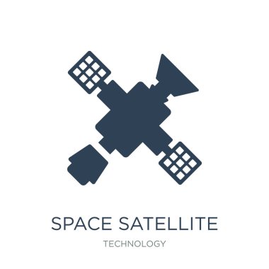 Uzay uydu simge vektör beyaz arka plan üzerinde uzay uydu trendy simgeler teknoloji Collection, uzay uydu vektör çizim dolu.