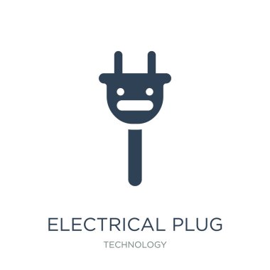 elektrik prizinden simge vektör beyaz arka plan üzerinde elektrik prizinden trendy simgeler teknoloji Collection, elektrik prizinden vektör çizim dolu.