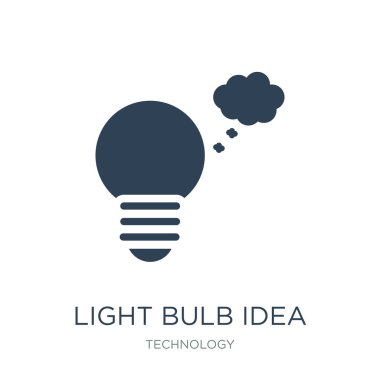 ampul fikir simge vektör beyaz arka plan üzerinde ampul fikir trendy simgeler teknoloji Collection, ampul fikir vektör çizim dolu.