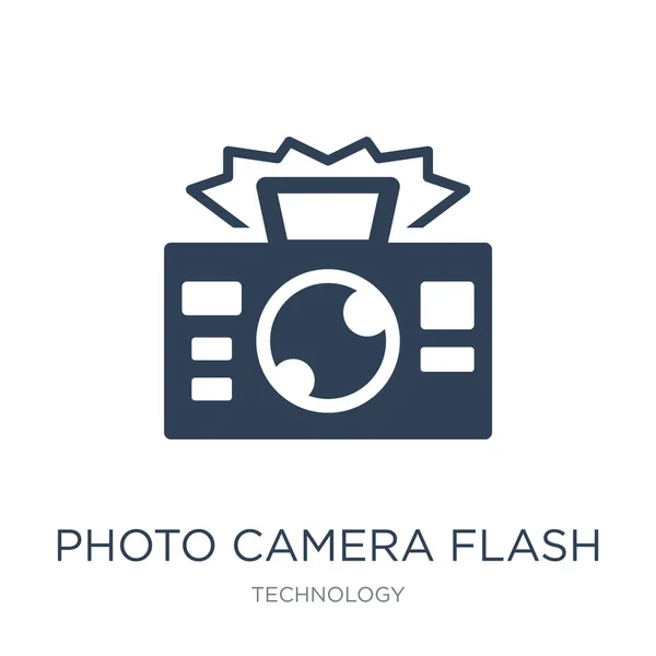 白い背景の写真カメラ フラッシュのアイコン ベクトル 写真カメラ フラッシュ トレンディな充填技術コレクション 写真カメラ フラッシュのベクトル図からアイコン — ストックベクタ