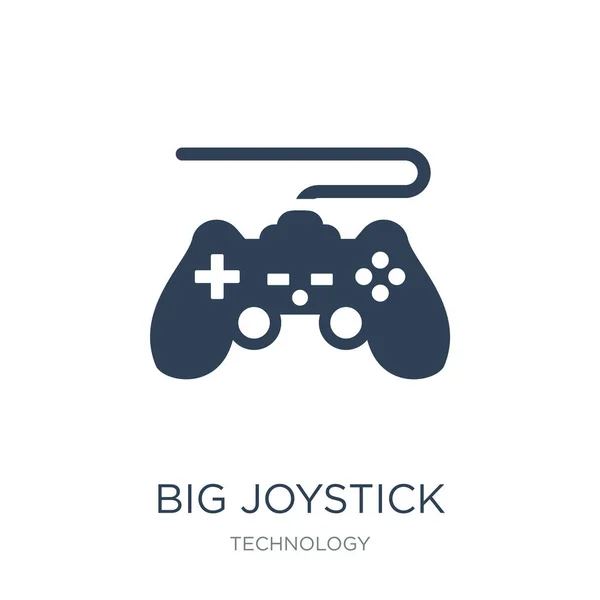 Nagy Joystick Ikon Vector Fehér Háttérrel Nagy Joystick Trendi Töltött — Stock Vector