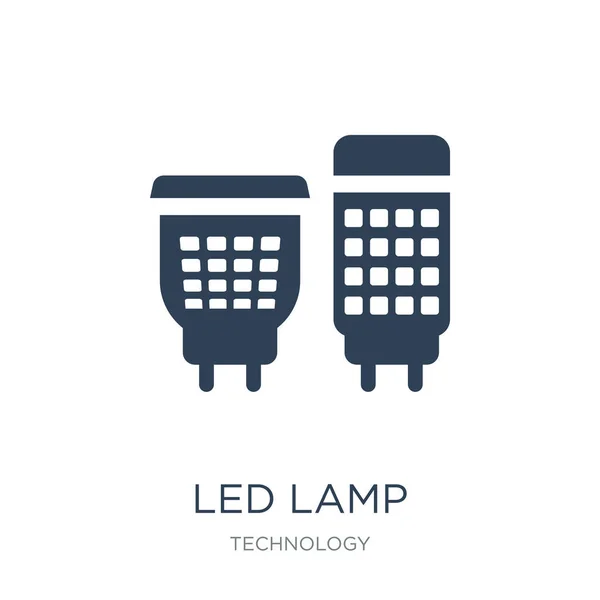Led Lampa Ikonen Vektor Vit Bakgrund Led Lampa Trendiga Fylld — Stock vektor