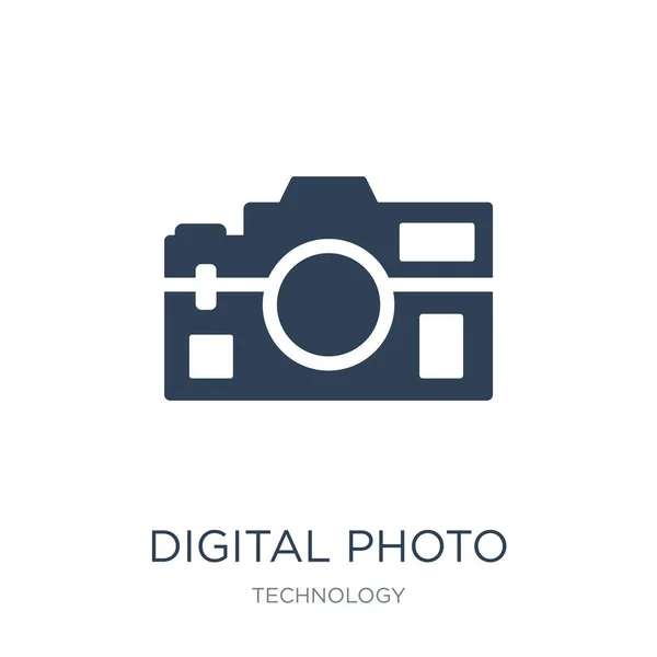 Digitale Fotokamera Icon Vektor Auf Weißem Hintergrund Digitale Fotokamera Trendy — Stockvektor