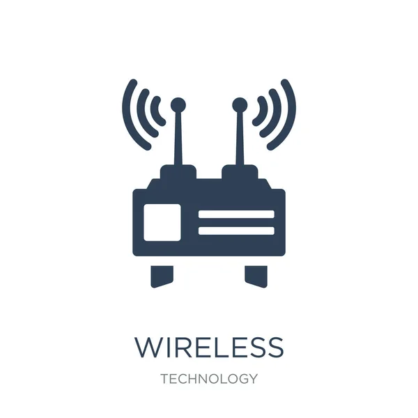 Wireless Transmitter Icon Vector White Background Wireless Transmitter Trendy Filled — Stock Vector