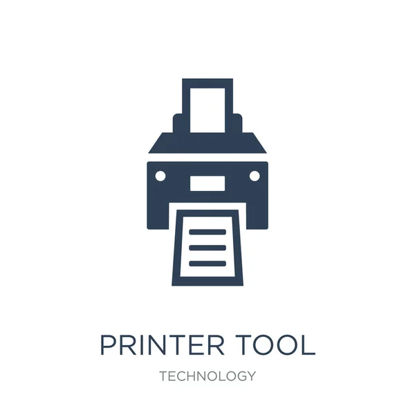 打印机工具图标矢量在白色背景 打印机工具时尚填充图标从技术集合 打印机工具向量例证 — 图库矢量图片
