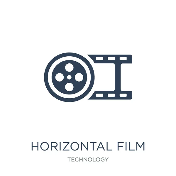 Vetor Ícone Tira Filme Horizontal Fundo Branco Tira Filme Horizontal — Vetor de Stock