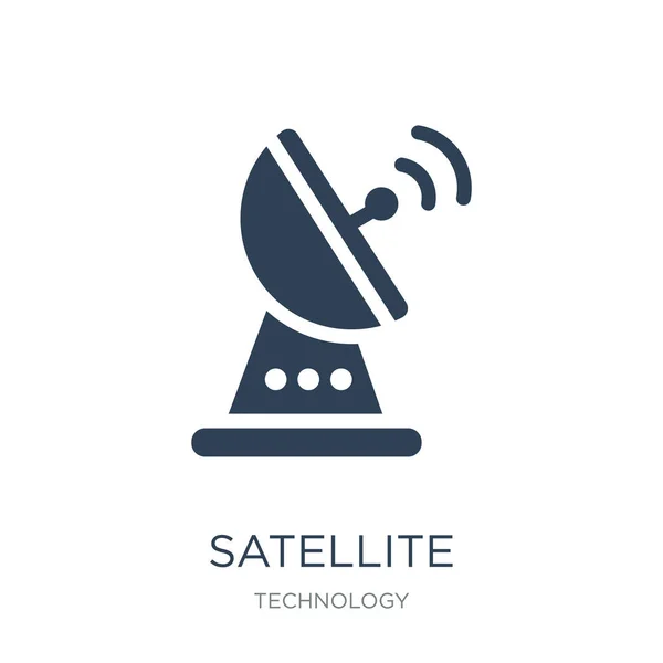 Uydu Bağlantısı Simge Vektör Beyaz Arka Plan Üzerinde Uydu Bağlantısı — Stok Vektör