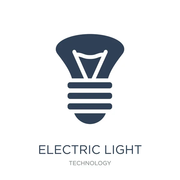 Elektrische Glühbirne Symbol Vektor Auf Weißem Hintergrund Glühbirne Trendy Gefüllt — Stockvektor