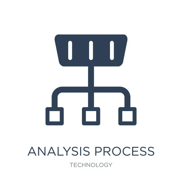 Analýza Procesu Ikona Vektor Bílém Pozadí Analýzy Procesu Trendy Plné — Stockový vektor