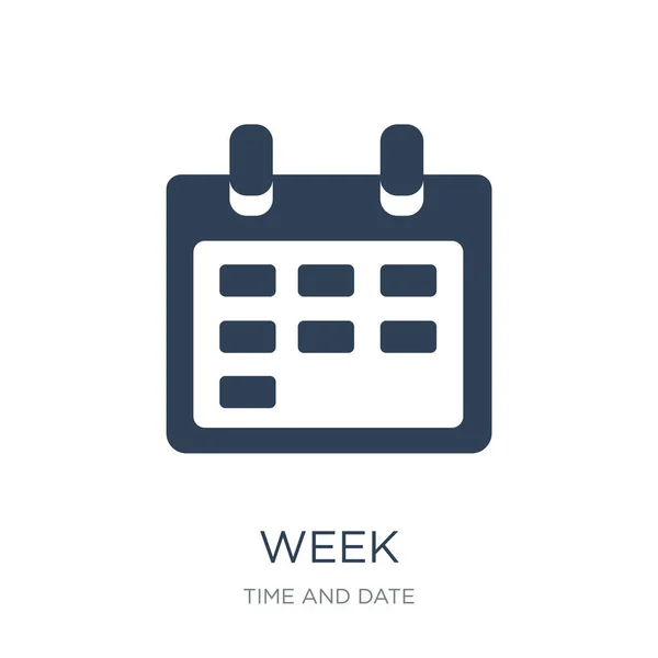 星期图标向量在白色背景 星期时尚填装的图标从时间和日期汇集 星期向量例证 — 图库矢量图片
