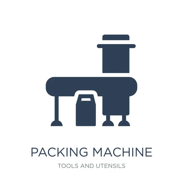 Packing Machine Pictogram Vector Witte Achtergrond Packing Machine Trendy Gevuld — Stockvector