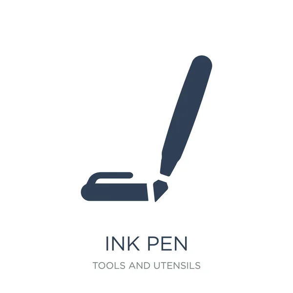 Tintenstift Icon Vektor Auf Weißem Hintergrund Tintenstift Trendy Gefüllte Icons — Stockvektor