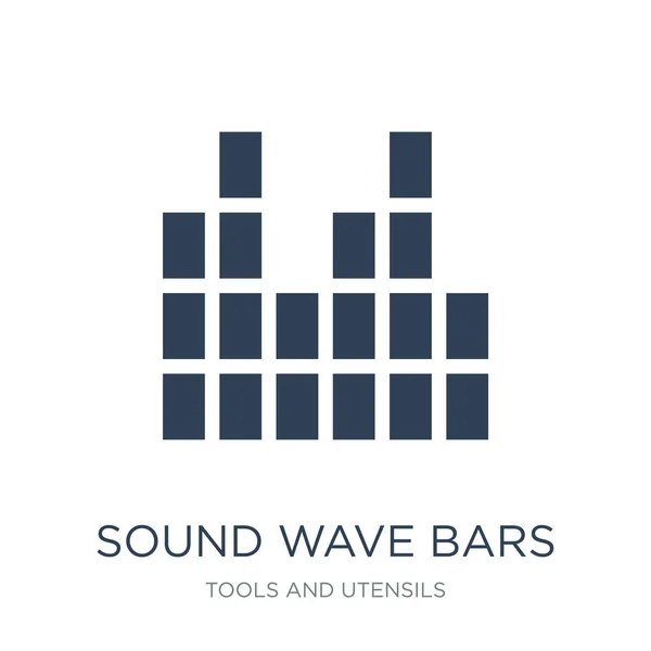 Sound Wave Bars Icon Vector White Background Sound Wave Bars — Image vectorielle