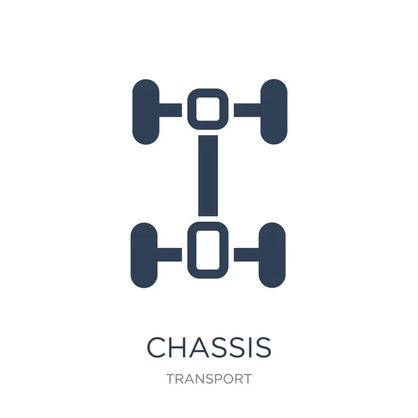 Chassis Pictogram Vector Witte Achtergrond Chassis Trendy Gevuld Iconen Uit — Stockvector