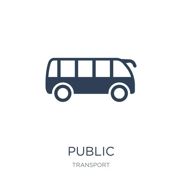 Symbolvektor Für Öffentliche Verkehrsmittel Auf Weißem Hintergrund Trendy Gefüllte Symbole — Stockvektor