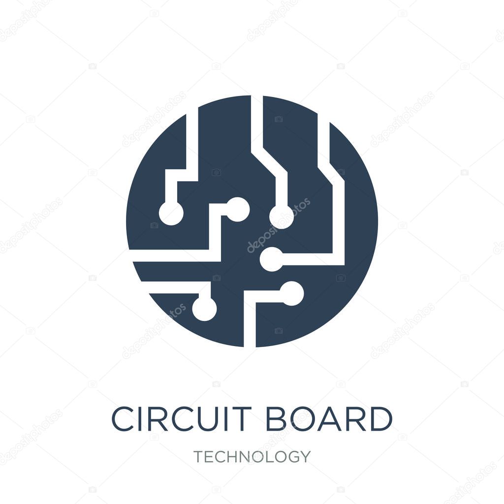 Circuit board icon vector on white background, circuit board trendy filled icons from Technology collection, circuit board vector illustration