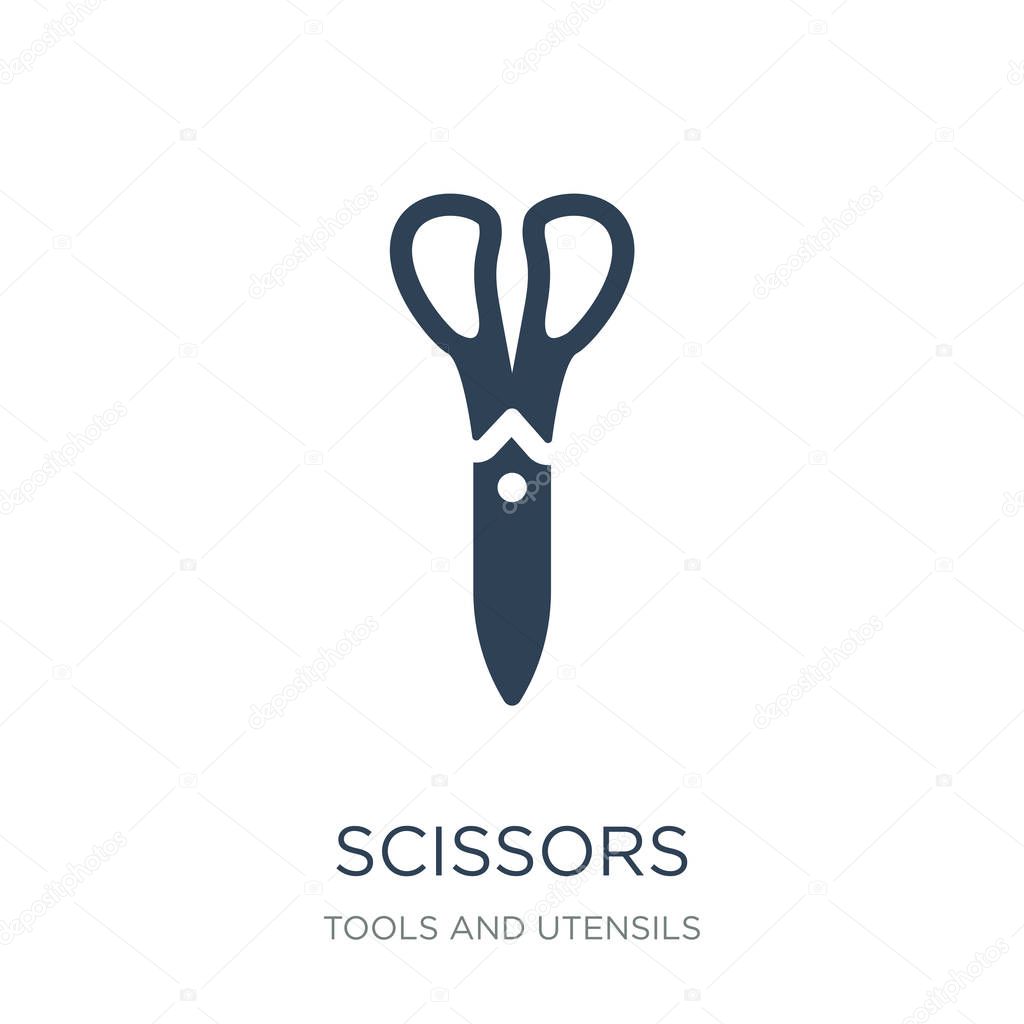 scissors inverted view icon vector on white background, scissors inverted view trendy filled icons from Tools and utensils collection, scissors inverted view vector illustration