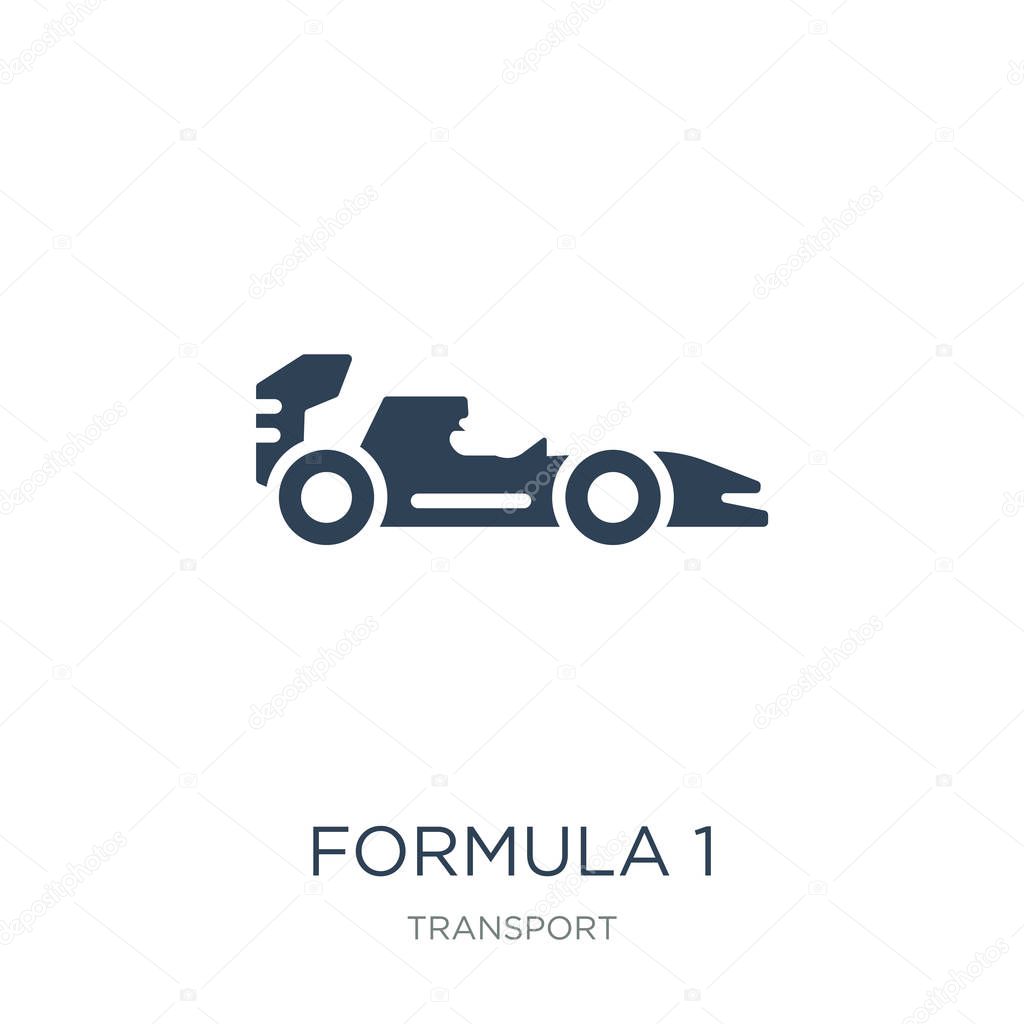 Formula 1 icon vector on white background, formula 1 trendy filled icons from Transport collection, formula 1 vector illustration