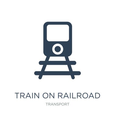 Tren demiryolu simge vektör beyaz arka plan üzerinde tarih, Tren demiryolu trendy dolu simgeler taşıma koleksiyonundan Tren demiryolu vektör çizim üzerinde