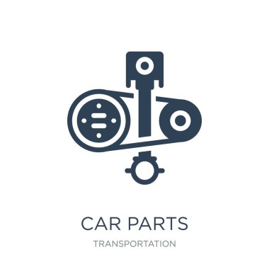 araba parçaları simge vektör beyaz arka plan üzerinde araba parçaları trendy simgeler ulaşım koleksiyonundan dolu, araba parçaları illüstrasyon vektör