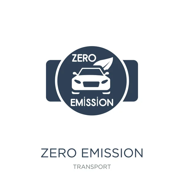 Zero Emisji Odznaka Ikona Wektor Białym Tle Zero Emisji Odznaka — Wektor stockowy