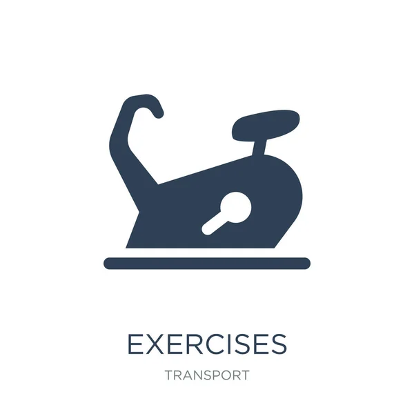 exercises icon vector on white background, exercises trendy filled icons from Transport collection, exercises vector illustration