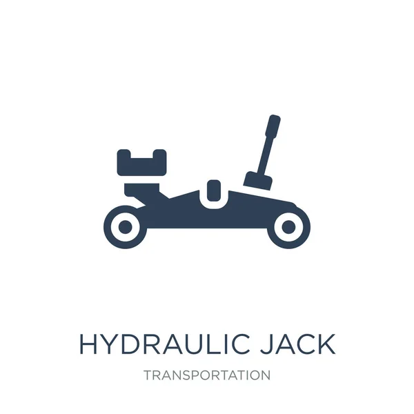 Hydraulický Zvedák Ikona Vektor Bílém Pozadí Hydraulický Zvedák Trendy Plné — Stockový vektor