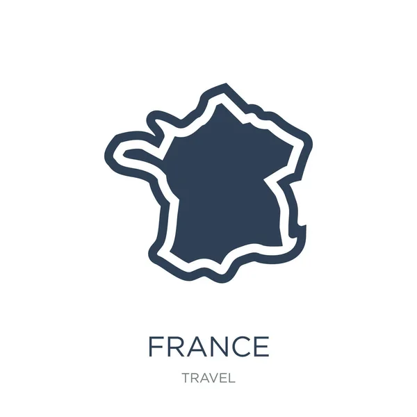 Вектор Франції Значок Білому Тлі Франції Модно Бути Заповнені Ікон — стоковий вектор