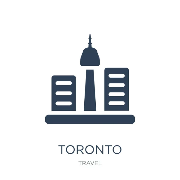 Vector Icono Toronto Sobre Fondo Blanco Toronto Iconos Llenos Moda — Vector de stock