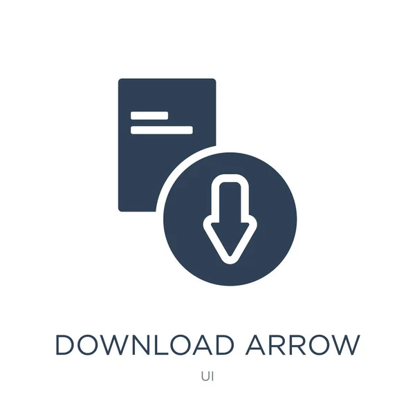 Download Arrow Icon Vector White Background Download Arrow Trendy Filled — Stock Vector