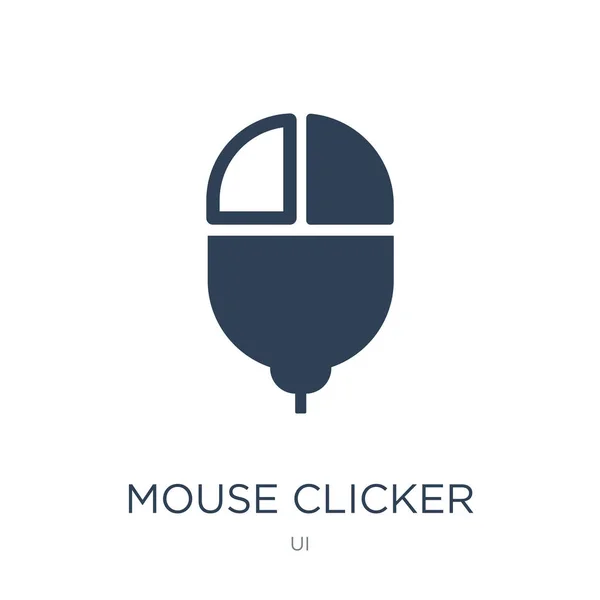 Vetor Ícone Clicker Mouse Fundo Branco Ícones Preenchidos Moda Clicker — Vetor de Stock